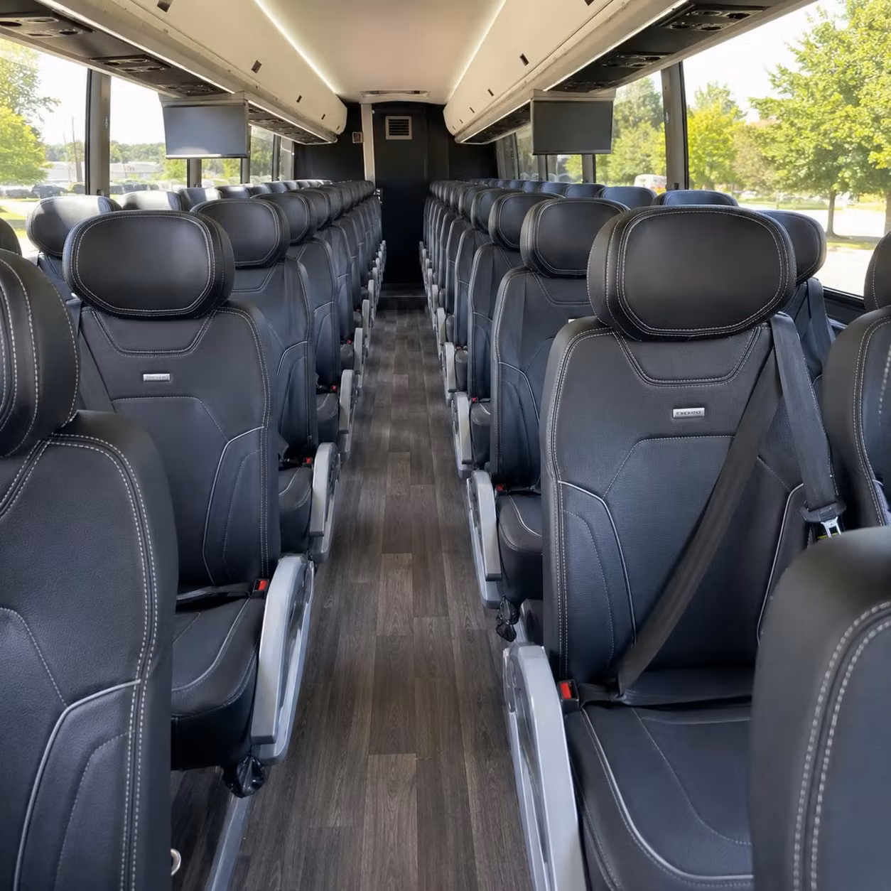 56 passenger charter bus interior