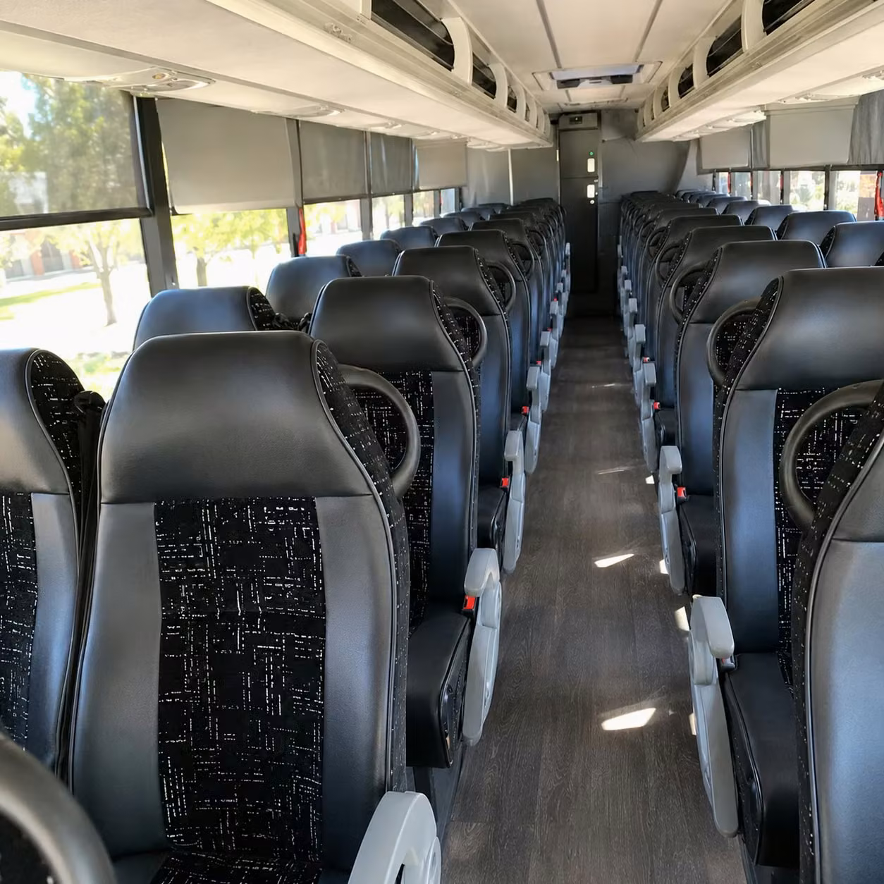 high point charter bus interior