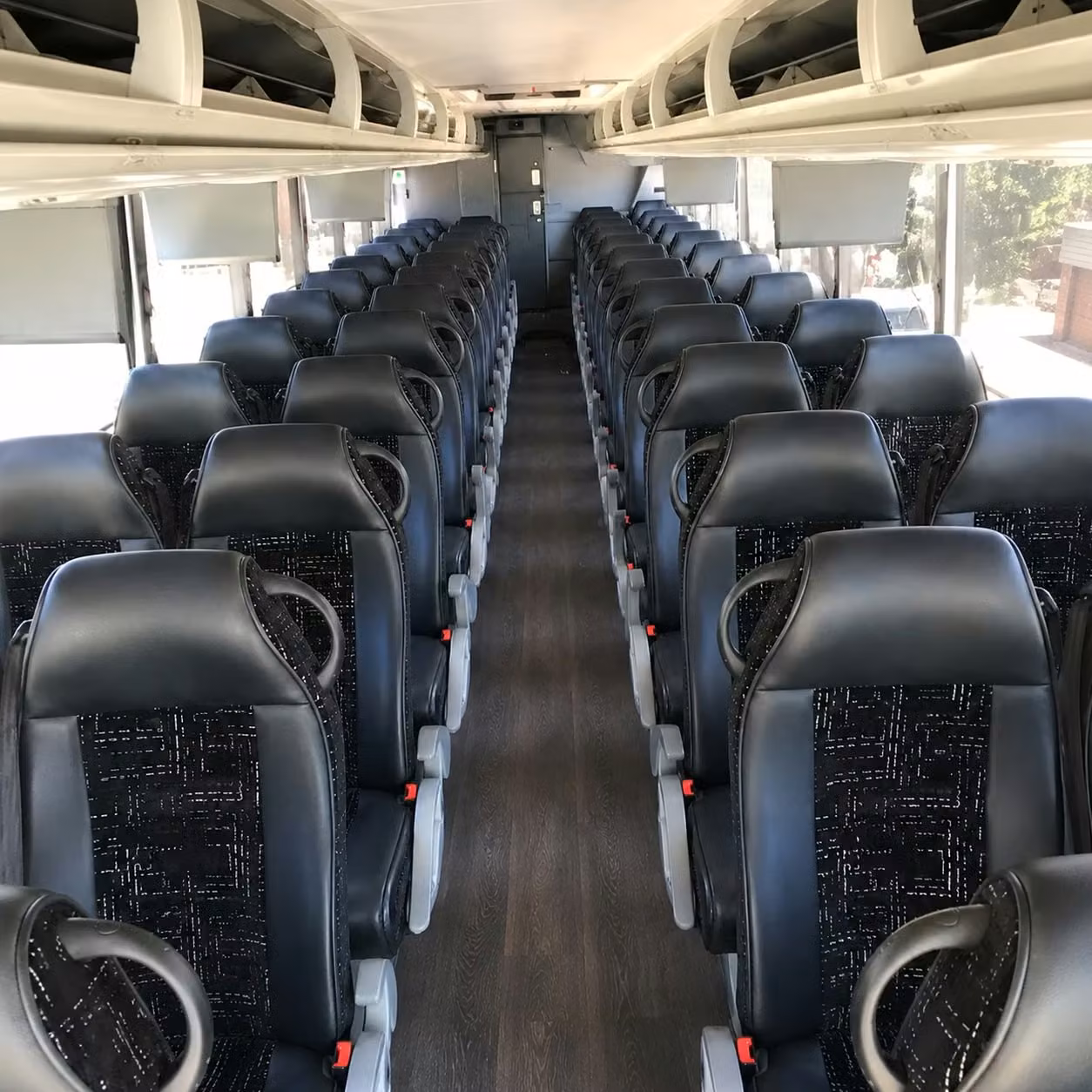high point charter bus rental interior
